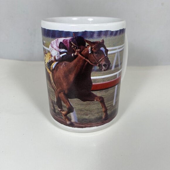 Vintage Hollywood Park Gold Cup 1979 Affirmed Large Coffee Mug - Picture 2 of 7